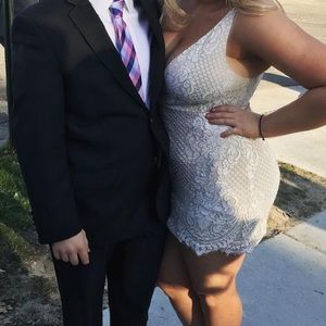 Tobi white lace minidress size XL